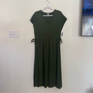 Old Navy - Waist-Defined Dolman-Sleeve Rib-Knit Midi Dress | NWT